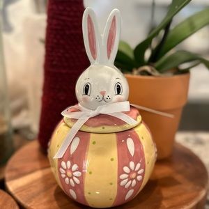 Carnival Cottage by Johanna Parker Easter bunny canister jar